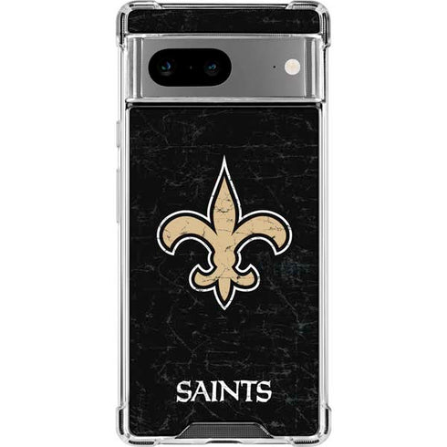 NFL New Orleans Saints Distressed Google Pixel 7a Clear Case